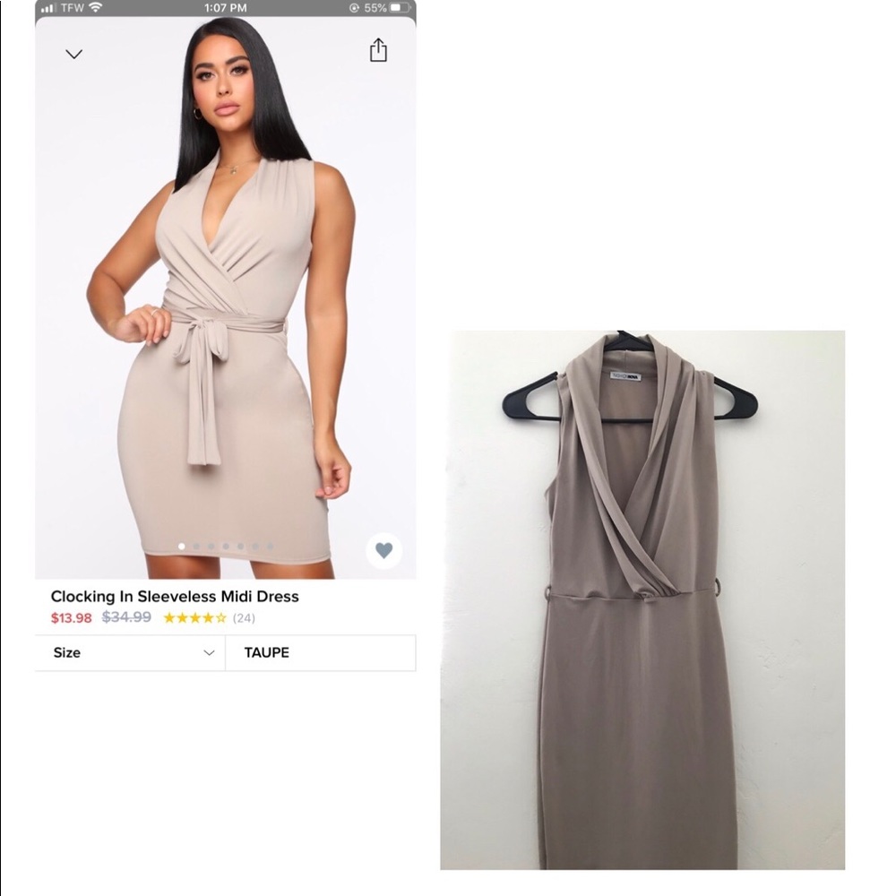 Sleeveless midi dress